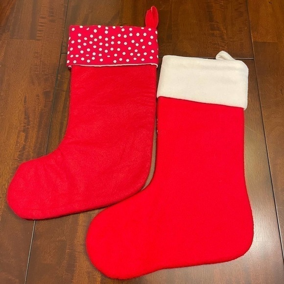 Snow Men Christmas Stocking Lot of 2 - Picture 2 of 5